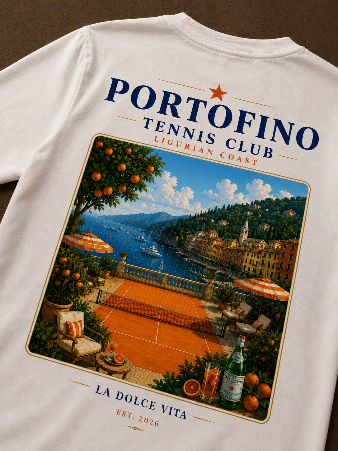 T-shirt inspiration Tennis club Portofino Italie