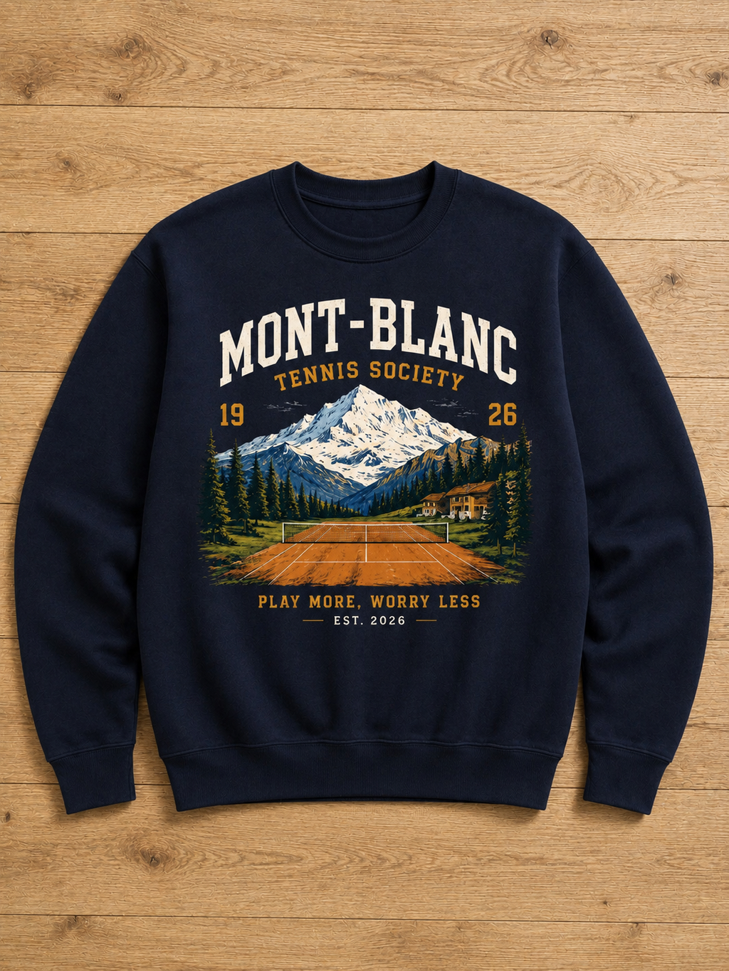 Sweatshirt Mont-Blanc Tennis Society | Court alpin vintage | Unisexe