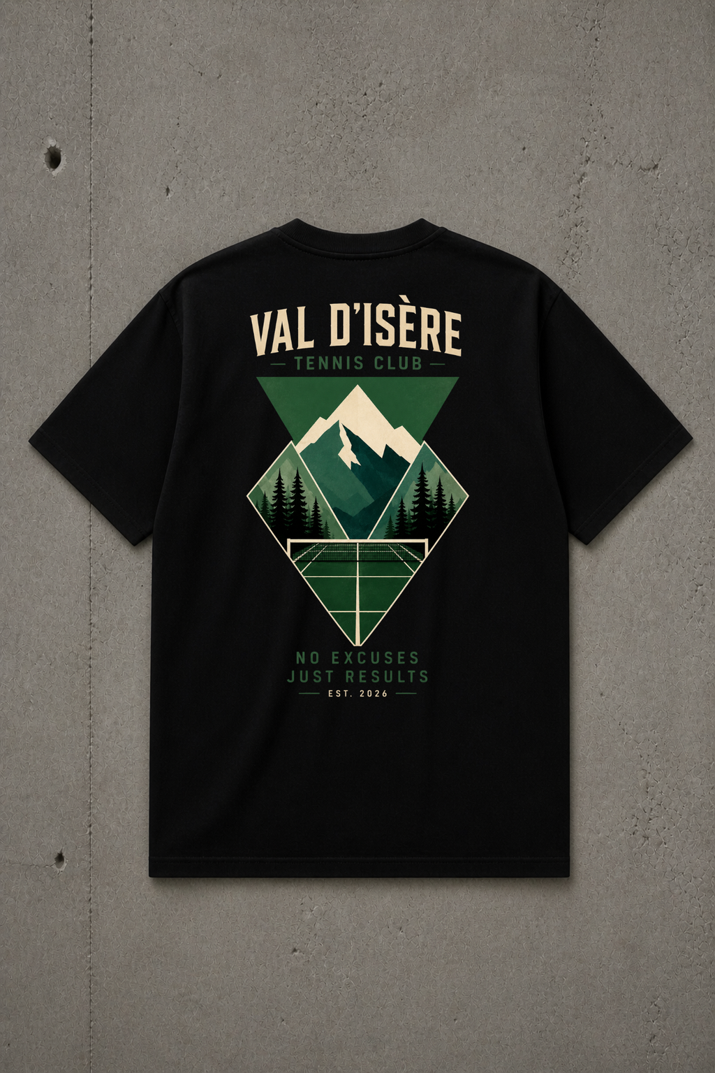 T-shirt Val d’Isère Tennis Club | Court alpin vintage | 100 % coton unisexe