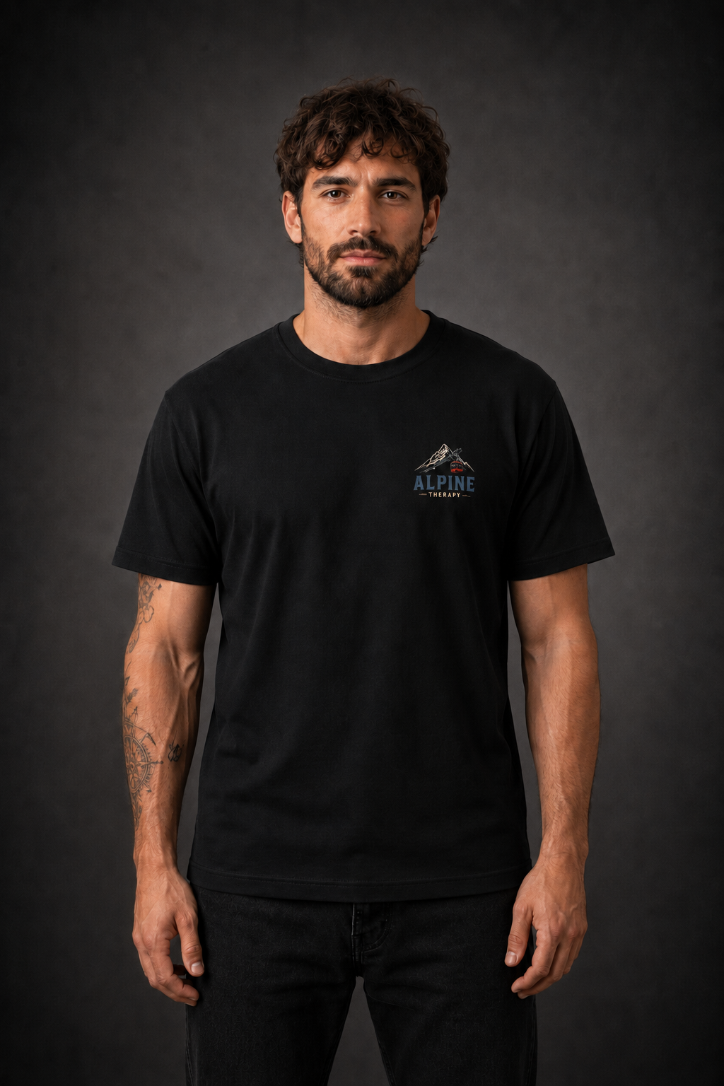 T-shirt Alpine Therapy | Montagnes et téléphérique vintage | 100 % coton unisexe