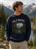 Sweatshirt Olympic National Park | Montagnes et forêt vintage | Unisexe