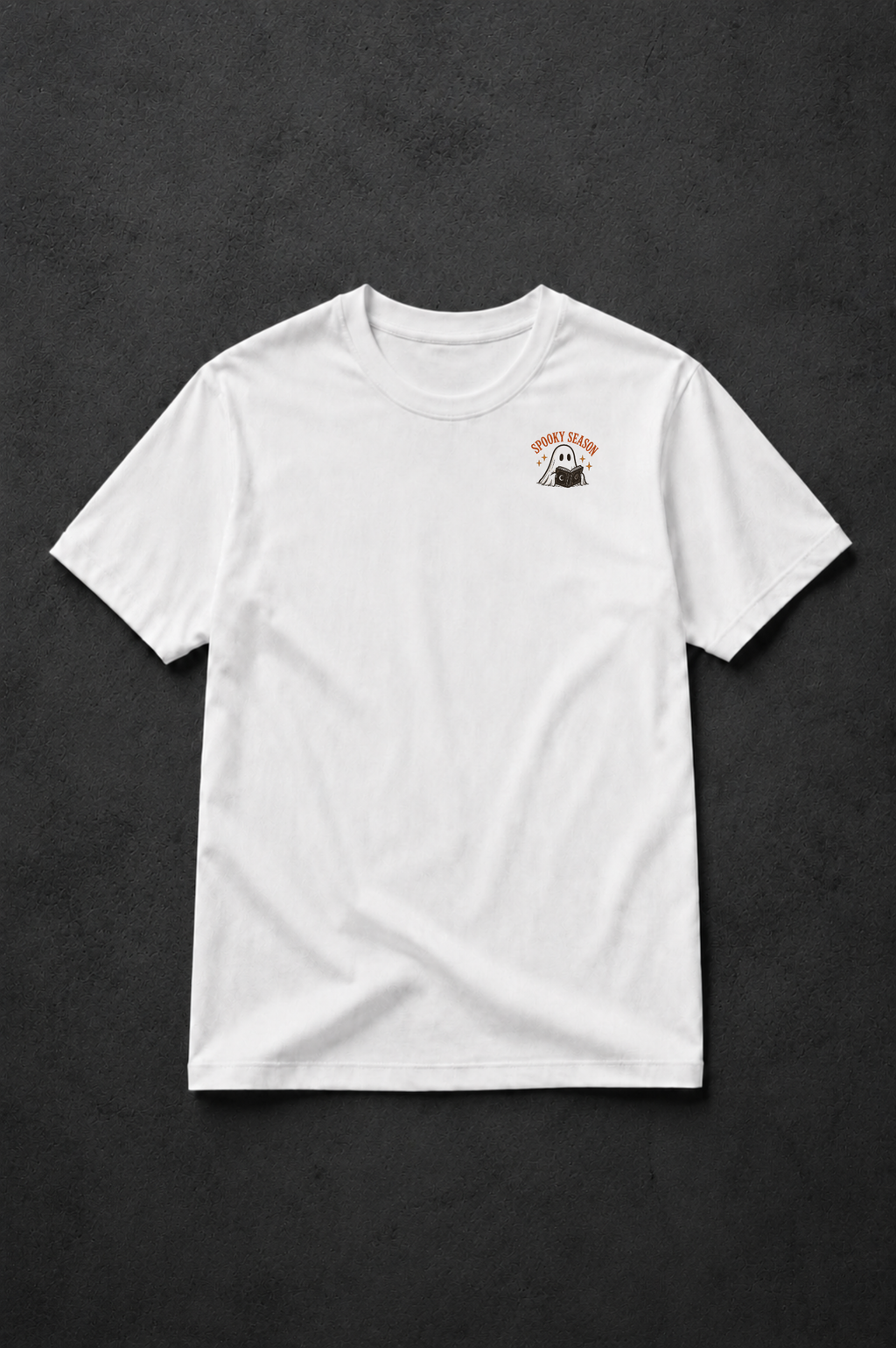 T-shirt Spooky Season Vintage | Fantôme, chat noir et citrouilles | 100 % coton unisexe