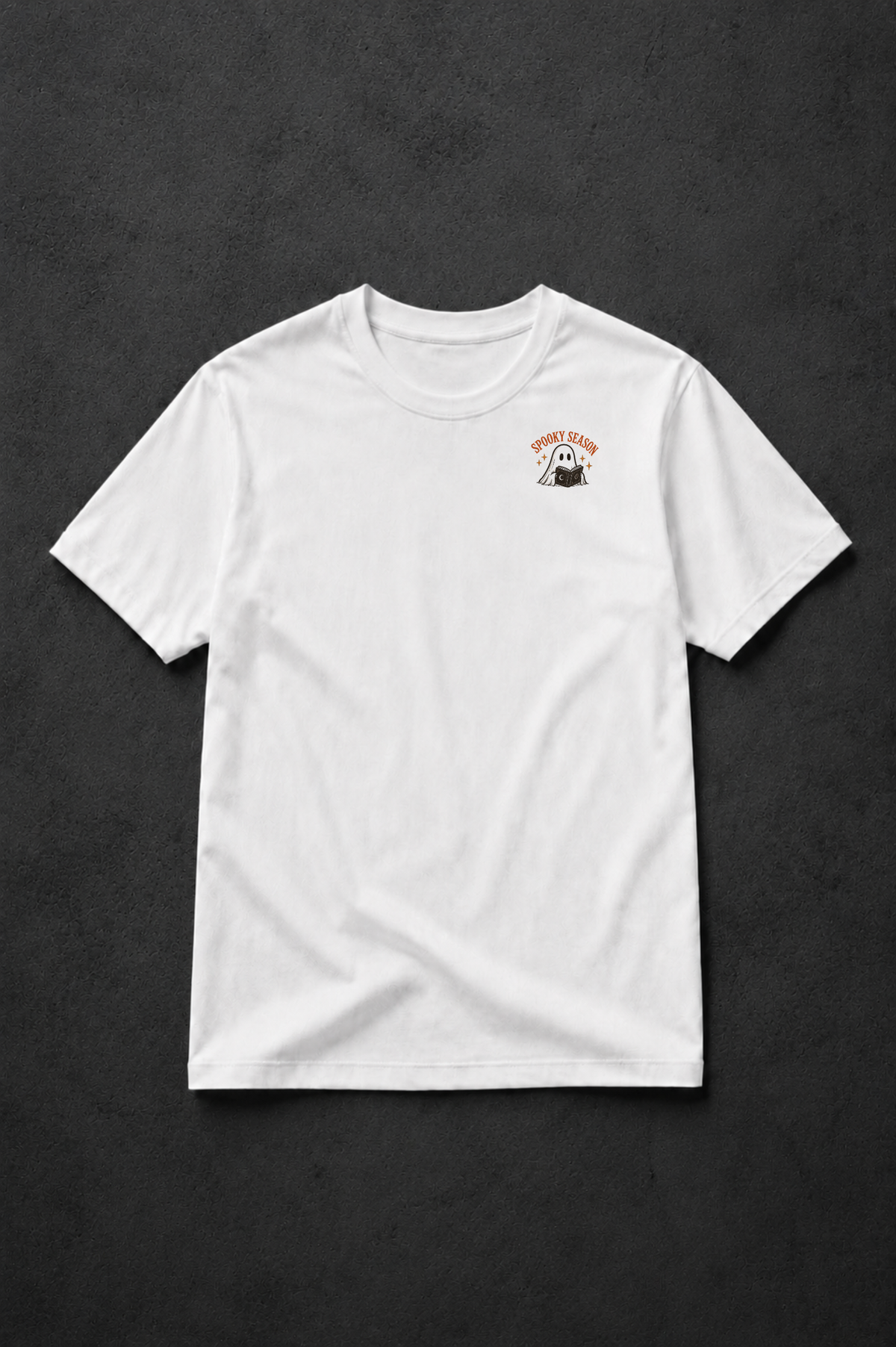 T-shirt Spooky Season Vintage | Fantôme, chat noir et citrouilles | 100 % coton unisexe