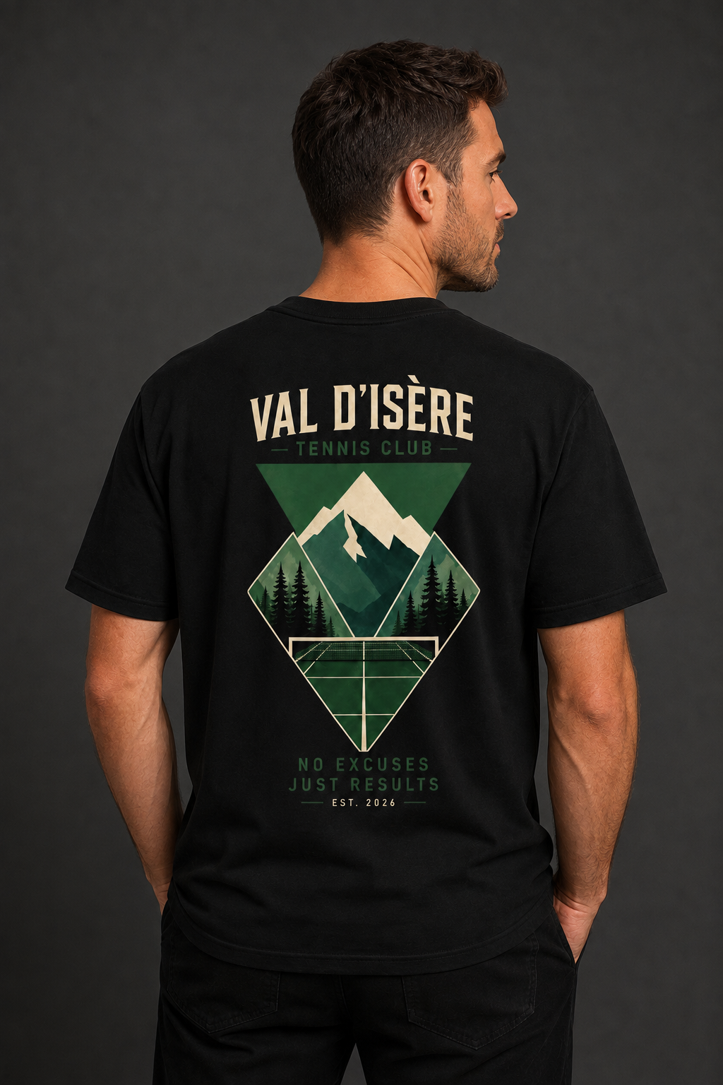 T-shirt Val d’Isère Tennis Club | Court alpin vintage | 100 % coton unisexe