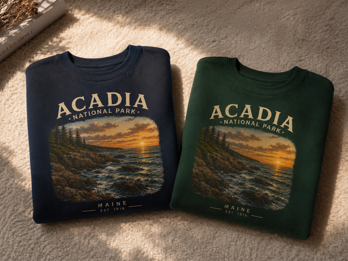 Sweatshirt Acadia National Park | Côte rocheuse du Maine | Unisexe