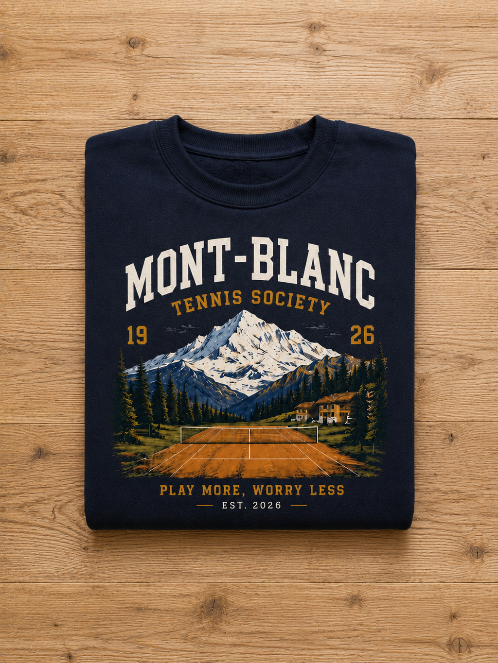 Sweatshirt Mont-Blanc Tennis Society | Court alpin vintage | Unisexe