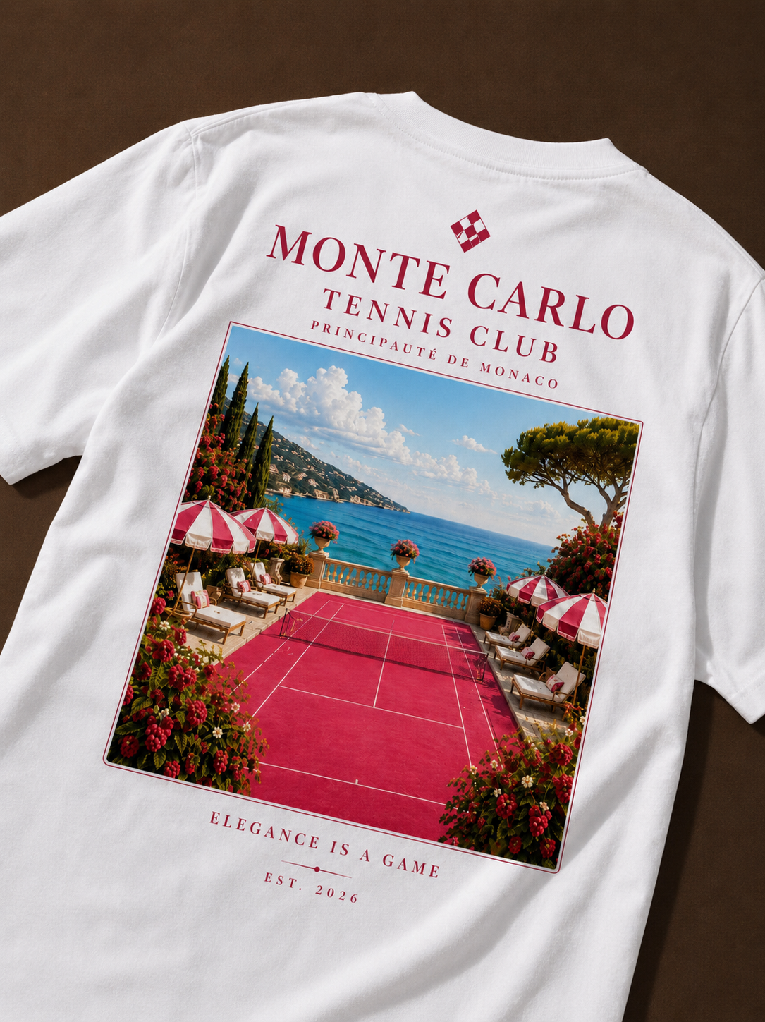 T-shirt inspiration Tennis club luxe Monaco Monte-Carlo