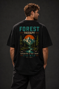 T-shirt Forest Therapy Vintage | Montagnes et sapins | 100 % coton unisexe