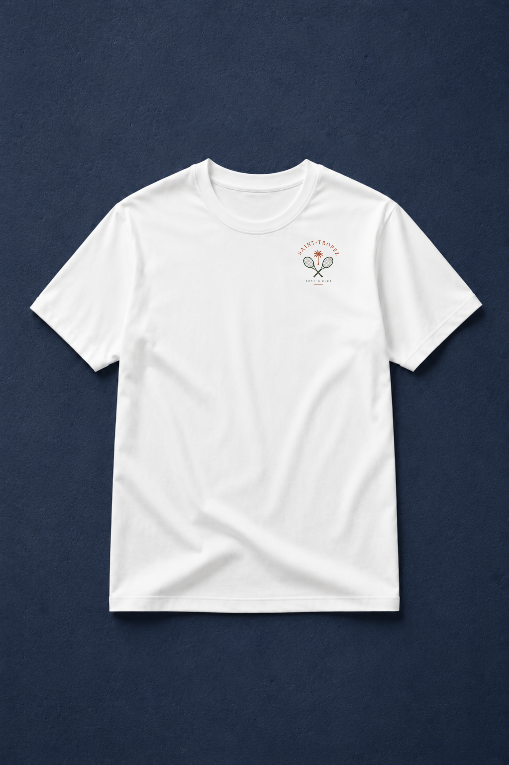 Saint-Tropez Tennis Club T-Shirt, Riviera Travel Tee, Vintage Coastal Tennis Shirt, White Unisex Summer Vacation