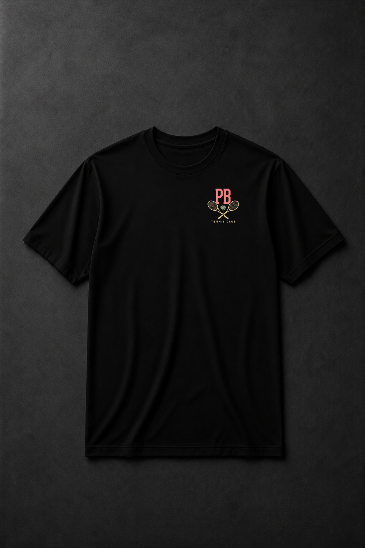 T-shirt Palm Beach Tennis Club | Court et palmiers rétro | 100 % coton unisexe