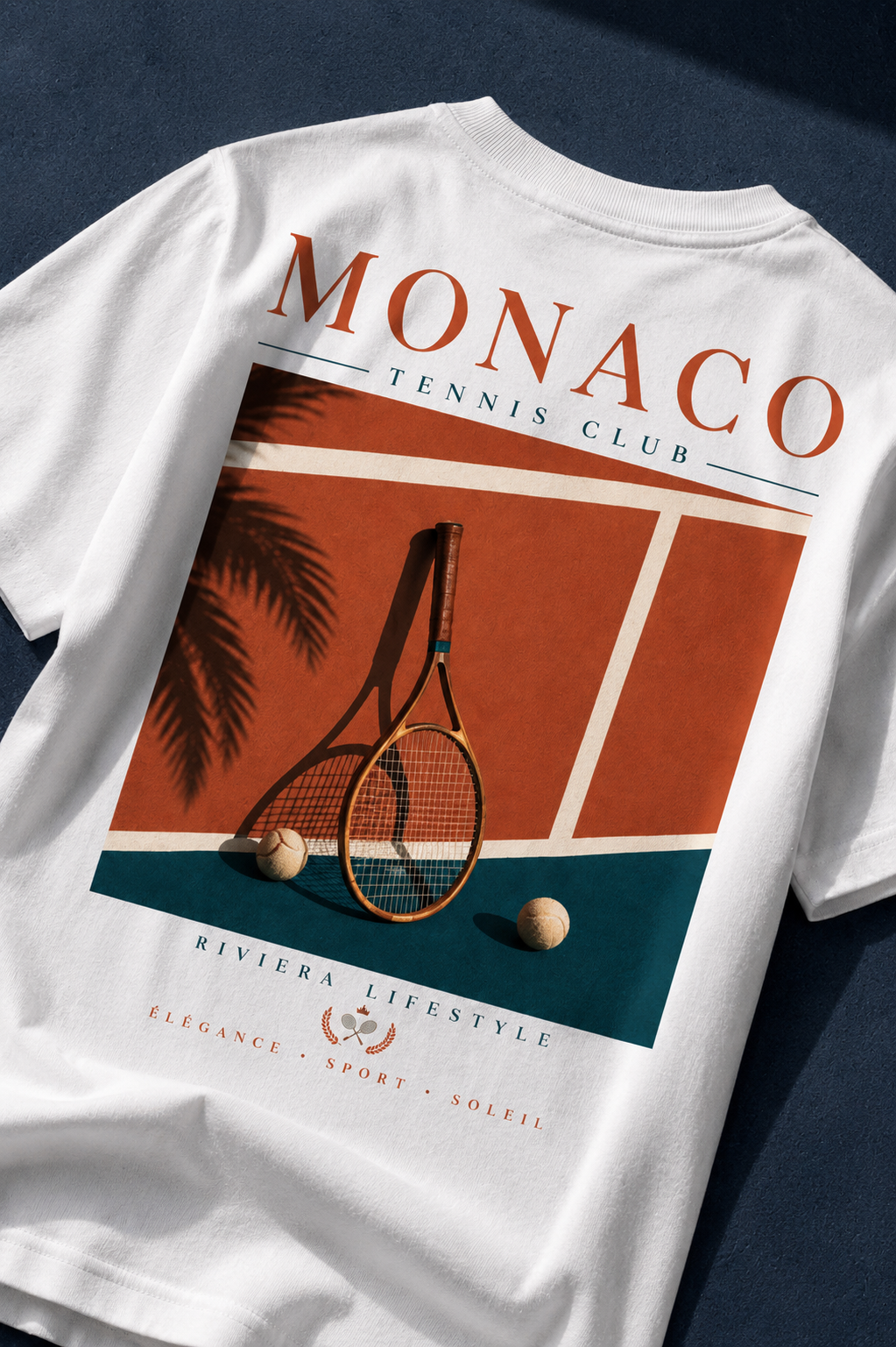 Monaco Tennis Club T-Shirt, Riviera Lifestyle Shirt, Vintage Tennis Graphic Tee, Old Money Aesthetic, Coastal Summer Tee, Unisex Tennis Shir