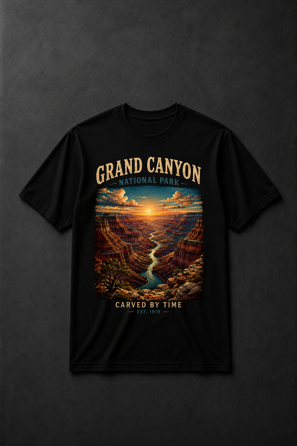 T-shirt Grand Canyon National Park Vintage | Paysage Américain | T-shirt Unisexe 100% Coton