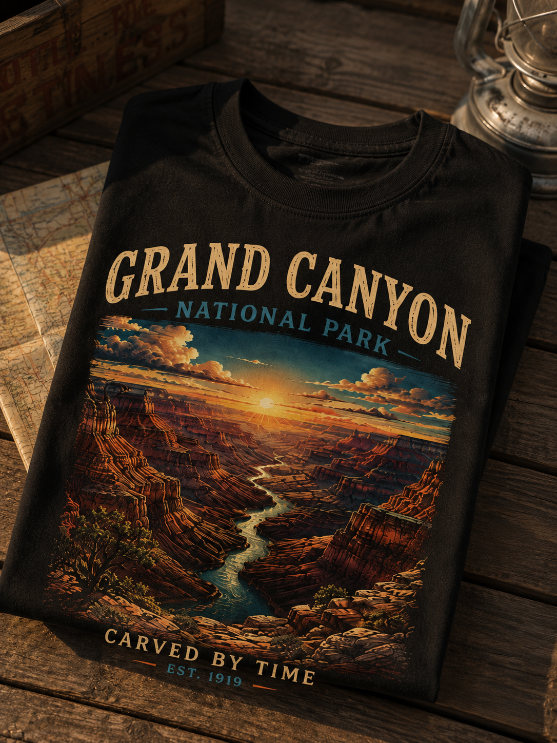 T-shirt Grand Canyon National Park Vintage | Paysage Américain | T-shirt Unisexe 100% Coton