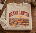 Sweatshirt Grand Canyon Vintage | Paysage d’Arizona | Unisexe imprimé en France