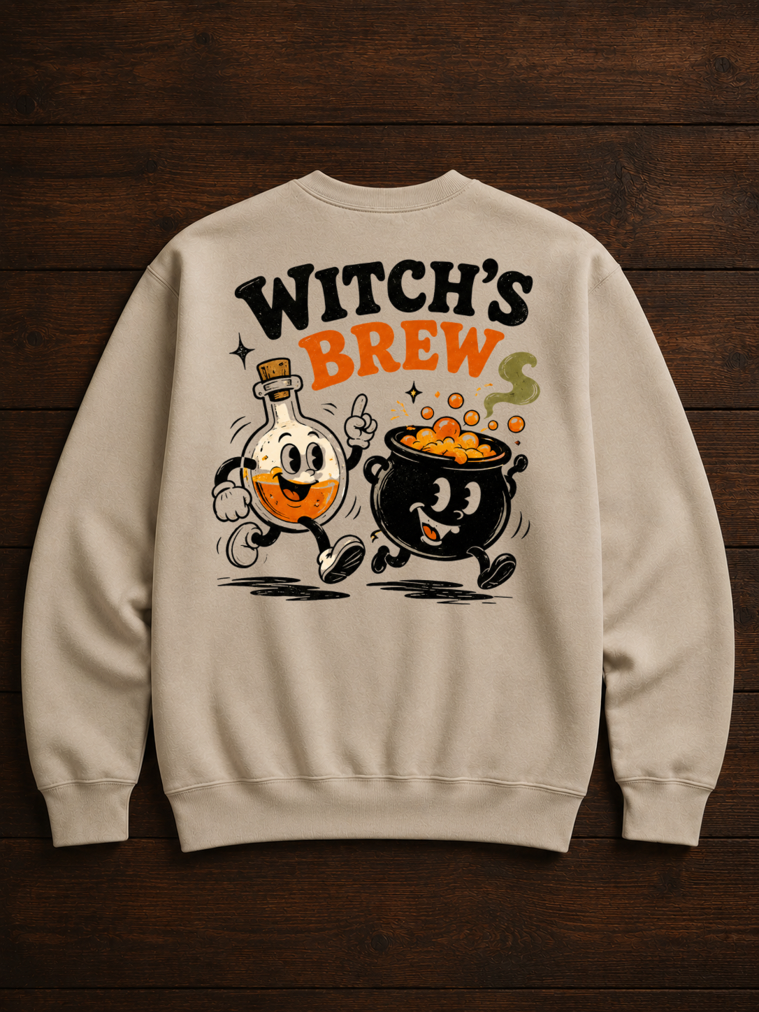 Sweatshirt Witch's Brew | Potion de sorcière rétro | Unisexe imprimé en France