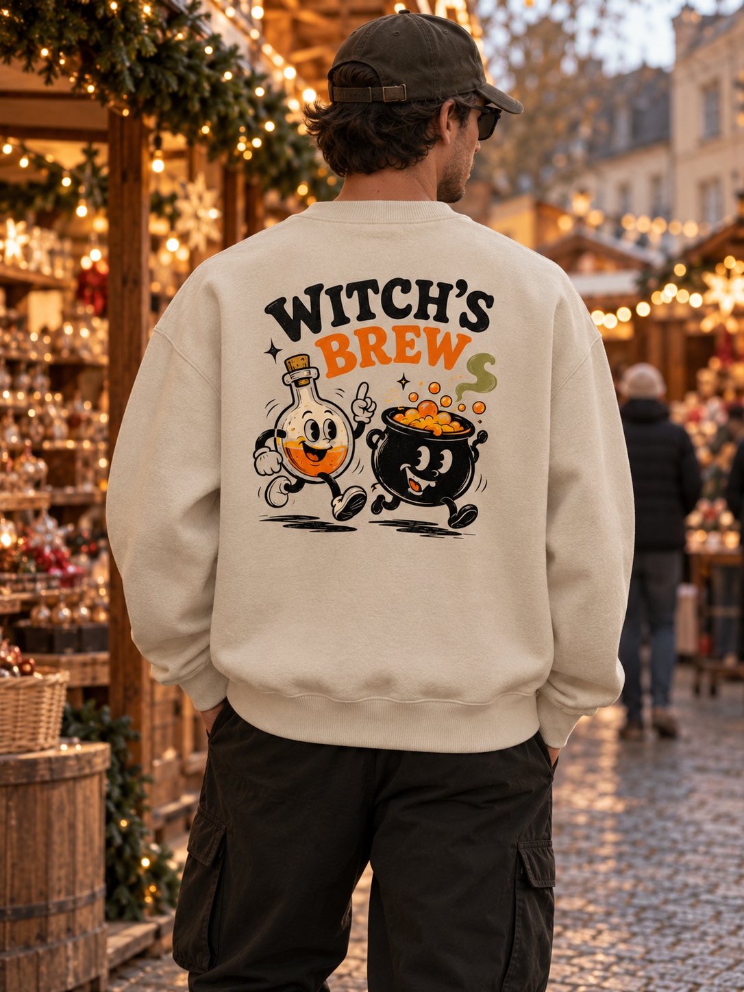 Sweatshirt Witch's Brew | Potion de sorcière rétro | Unisexe imprimé en France